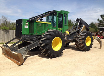 Equipment and Parts, Inc. - John Deere Tractor with FAE Advanced Shredding Technologies Logging Equipment